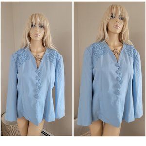 Pastel powder blue vintage 80s jacket. Morgan Miller.